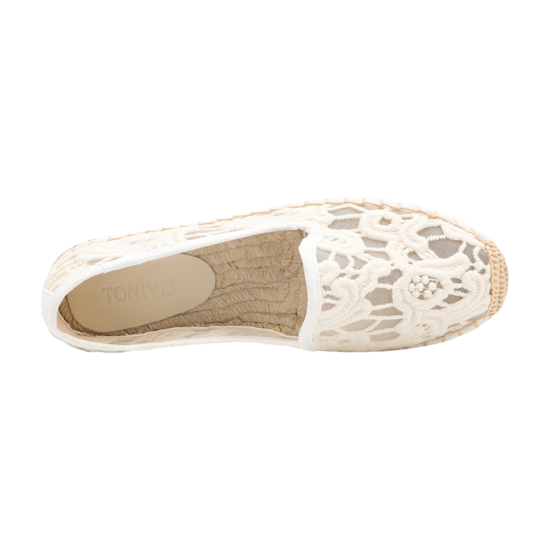 Women Lace Espadrilles Flats S - Espadrille Slip On のレビューと価格