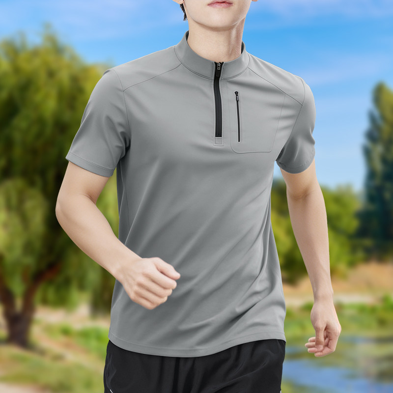 Men's Half-Zip High-Stretch Qu - Shirt Camp Collar のレビューと価格
