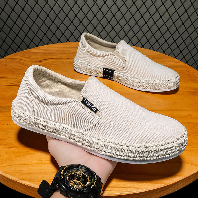Men Corduroy Slip On Espadrill - Espadrille Slip On のレビューと価格