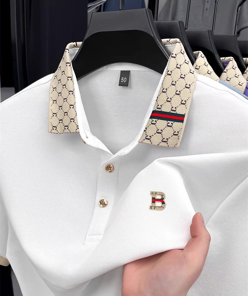 Luxury brand B letter embossed - Polo Shirt Pique のレビューと価格