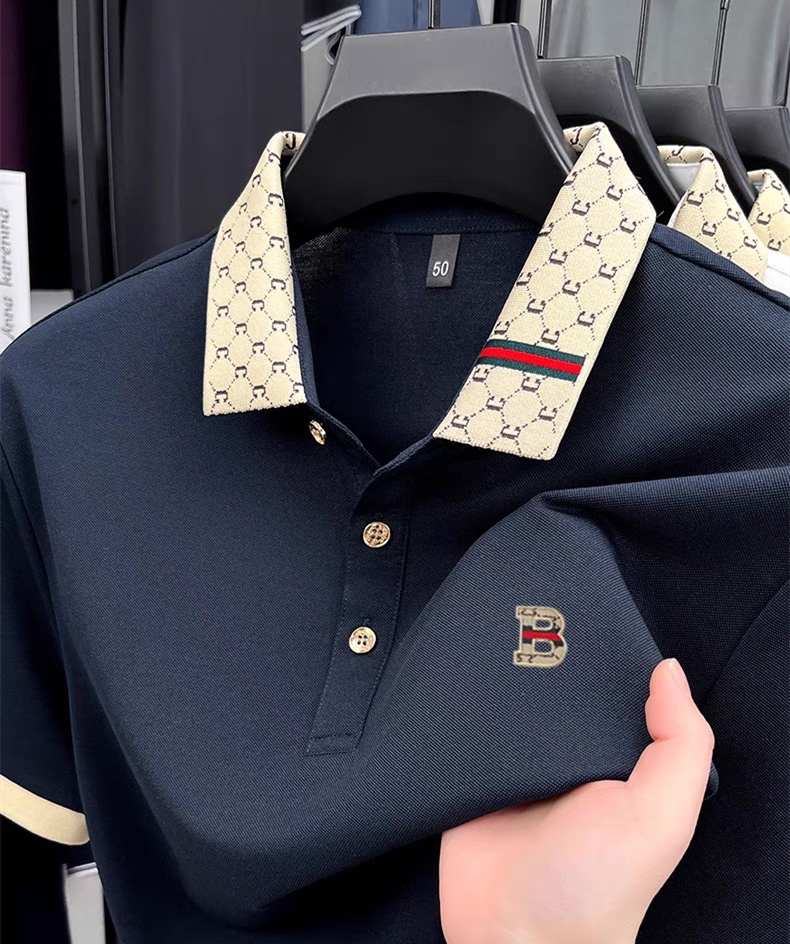Luxury brand B letter embossed - Polo Shirt Pique のレビューと価格