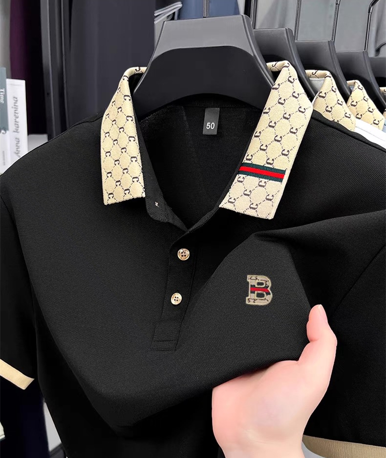Luxury brand B letter embossed - Polo Shirt Pique のレビューと価格