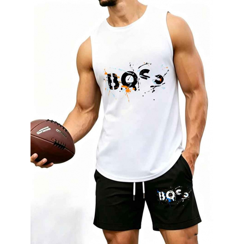 Men's  Graffiti Letter Print 2 - Tank Top Muscle のレビューと価格