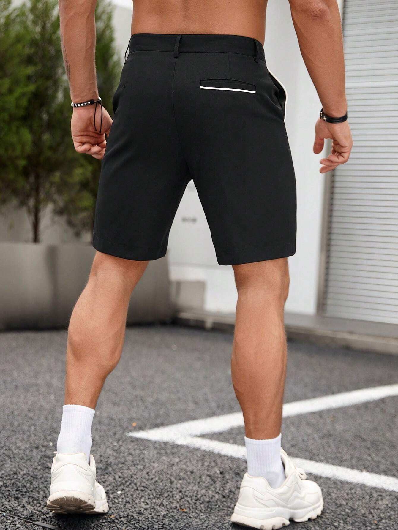 Men's Contrast Trim Chino Shor - Shorts Chino Slim のレビューと価格