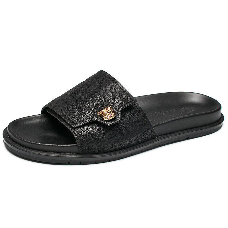 2025 New Genuine Leather Slipp - Flip Flop Leather Men のレビューと価格