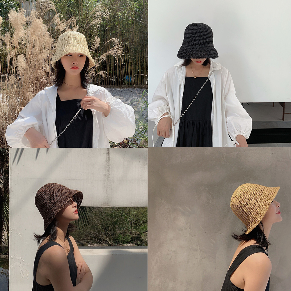 Hot Women's Fashion Summer Cap - Bucket Hat Straw のレビューと価格