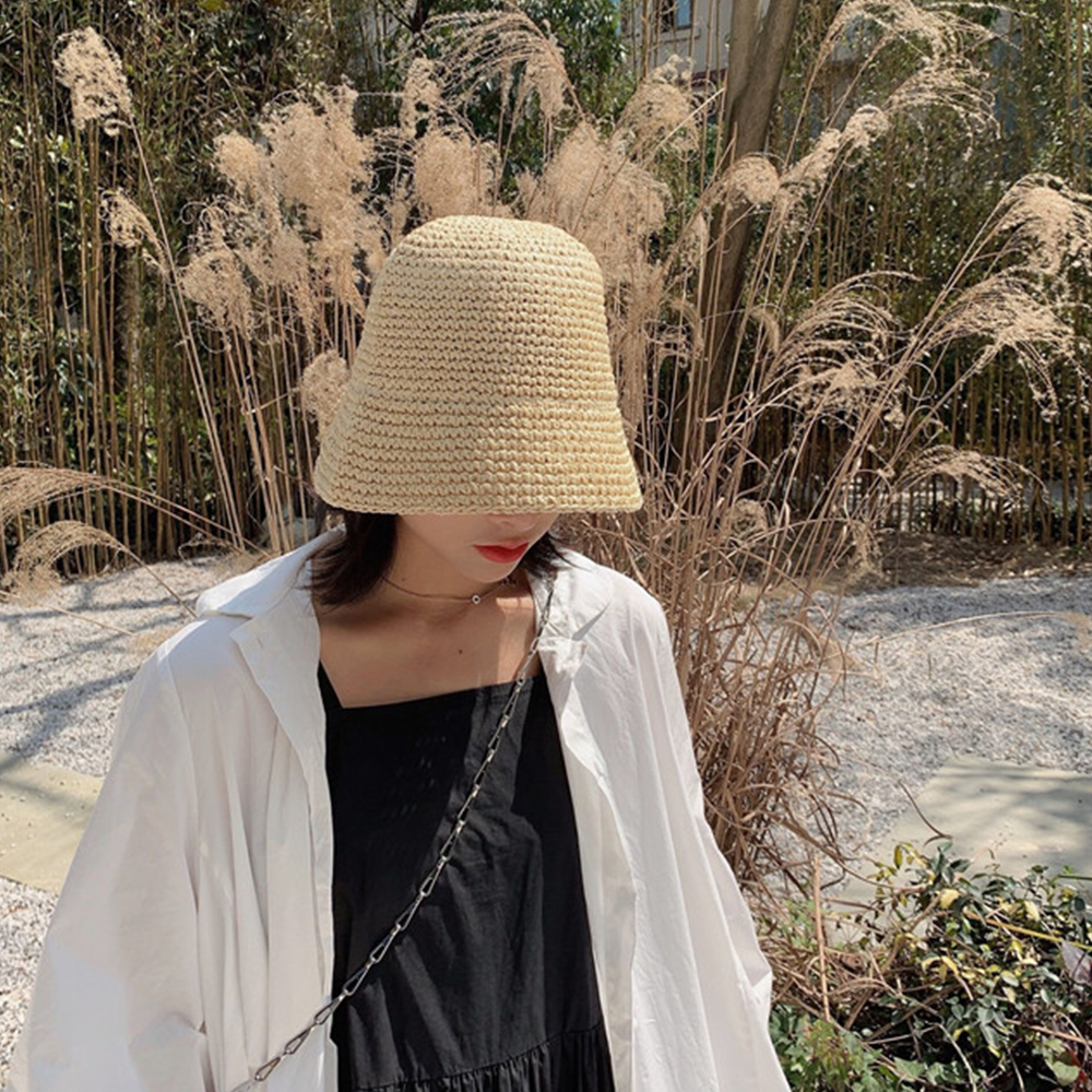Hot Women's Fashion Summer Cap - Bucket Hat Straw のレビューと価格