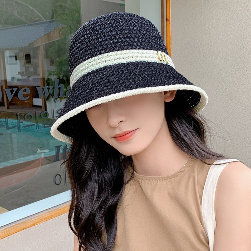 Elegant Bow Fisherman Hat Fold - Bucket Hat Straw のレビューと価格