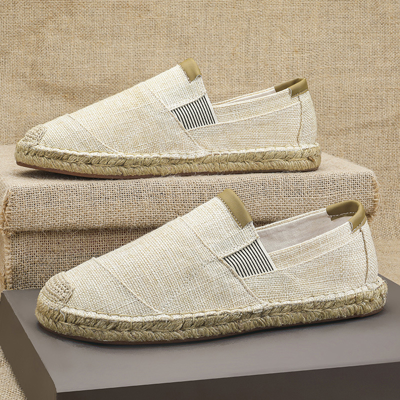 2025New Men Linen Casual Shoes - Espadrille Slip On のレビューと価格