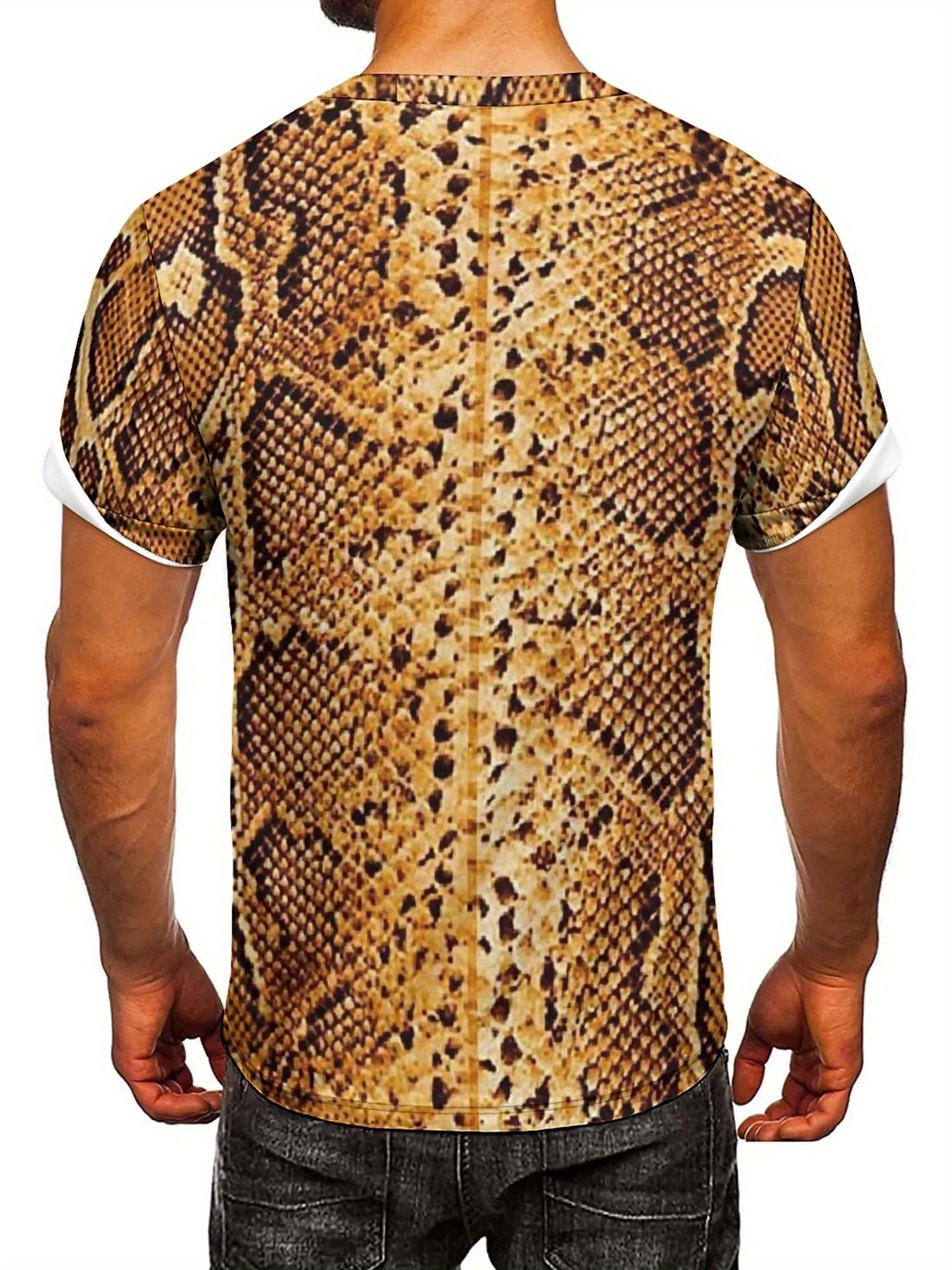 Men'S 3D Print Snake Graphic T - Tee Graphic Print のレビューと価格