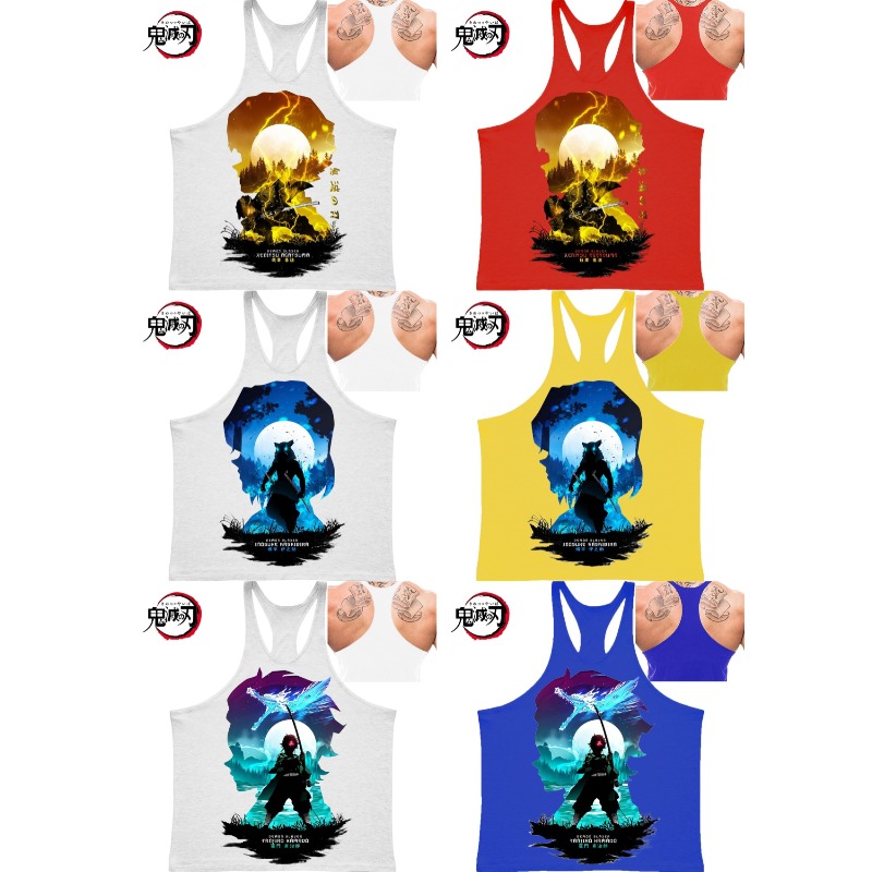 (Demon Slayer) GYM Mens Tank T - Tank Top Muscle のレビューと価格