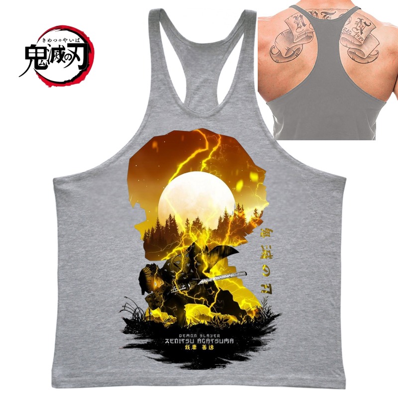 (Demon Slayer) GYM Mens Tank T - Tank Top Muscle のレビューと価格
