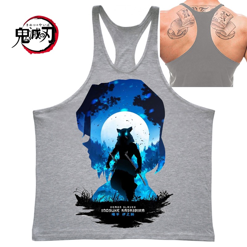 (Demon Slayer) GYM Mens Tank T - Tank Top Muscle のレビューと価格