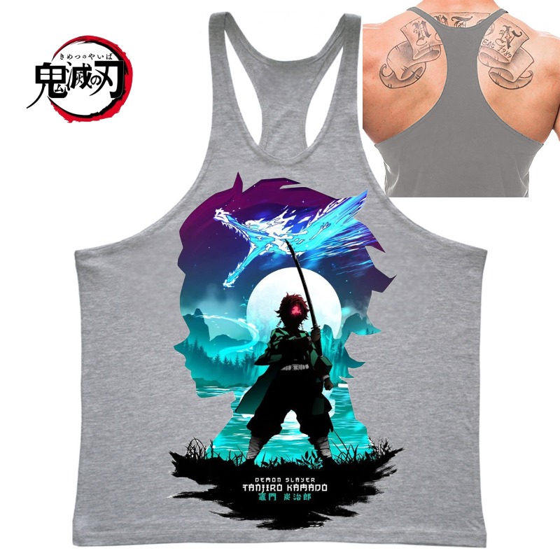 (Demon Slayer) GYM Mens Tank T - Tank Top Muscle のレビューと価格