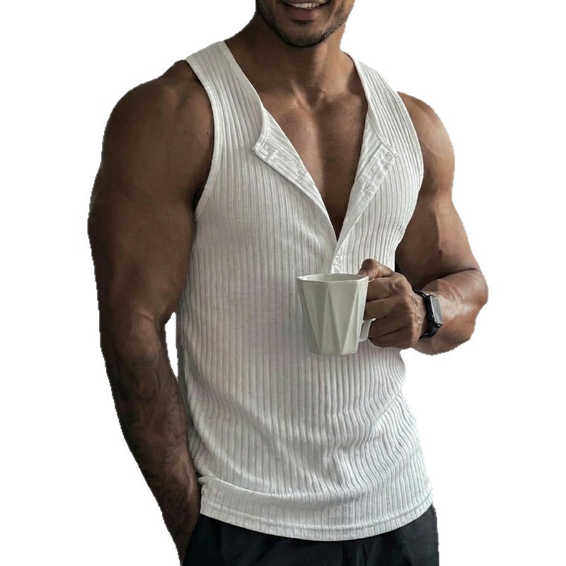 Sporty Tank Top Solid Color Cr - Tank Top Muscle のレビューと価格