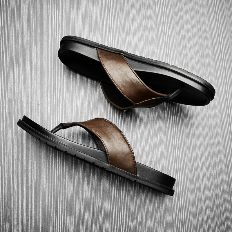 2026 Summer New Mens Genuine L - Flip Flop Leather Men のレビューと価格