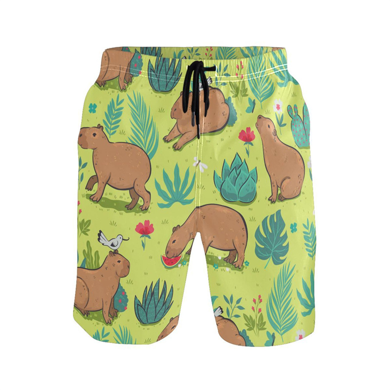 Cartoon Animal 3d Print Capyba - Trunks Board Surf のレビューと価格