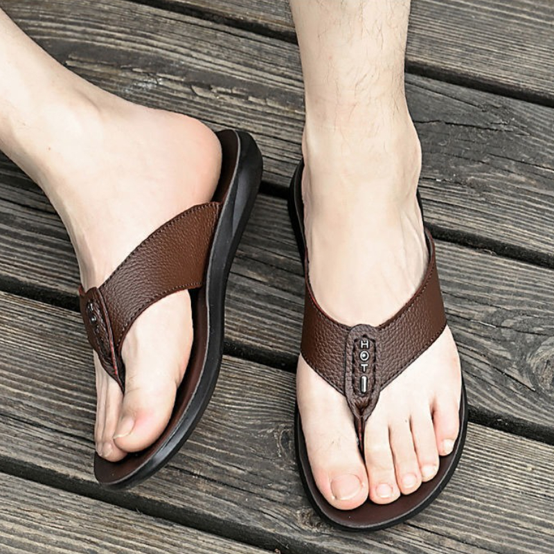 Hot Sale Men's Flip Flops High - Flip Flop Leather Men のレビューと価格