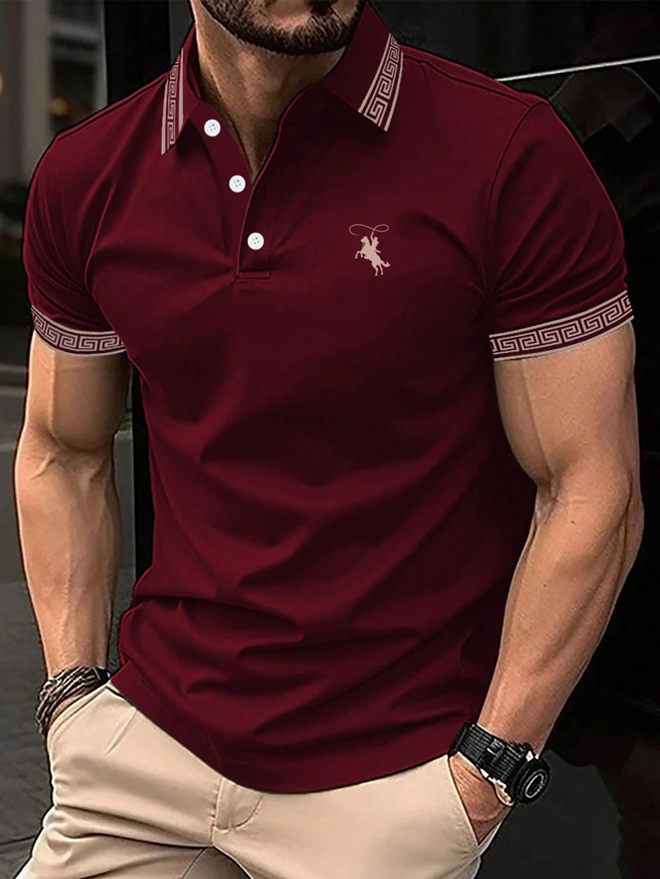 The new men's short-sleeved PO - Polo Shirt Pique のレビューと価格