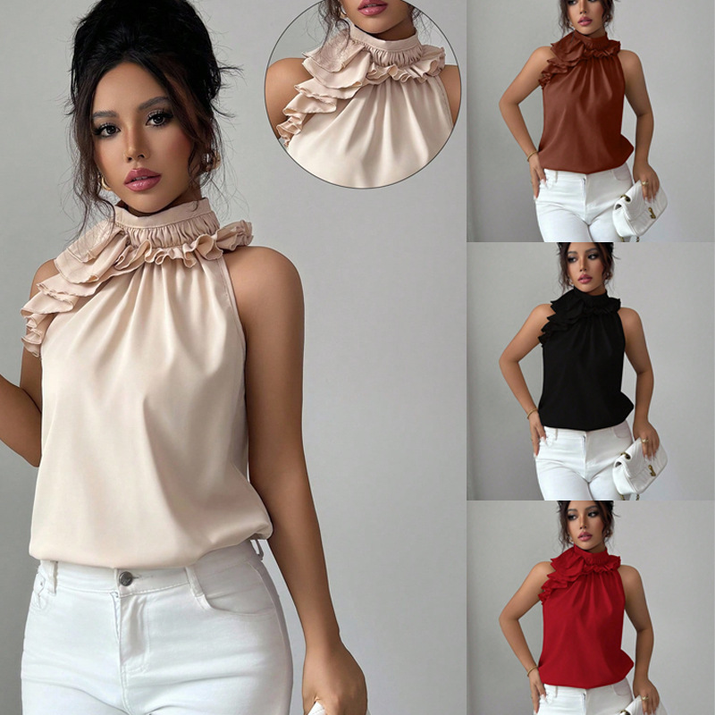 Summer New Women Blouses Fashi - Shirt Camp Collar のレビューと価格